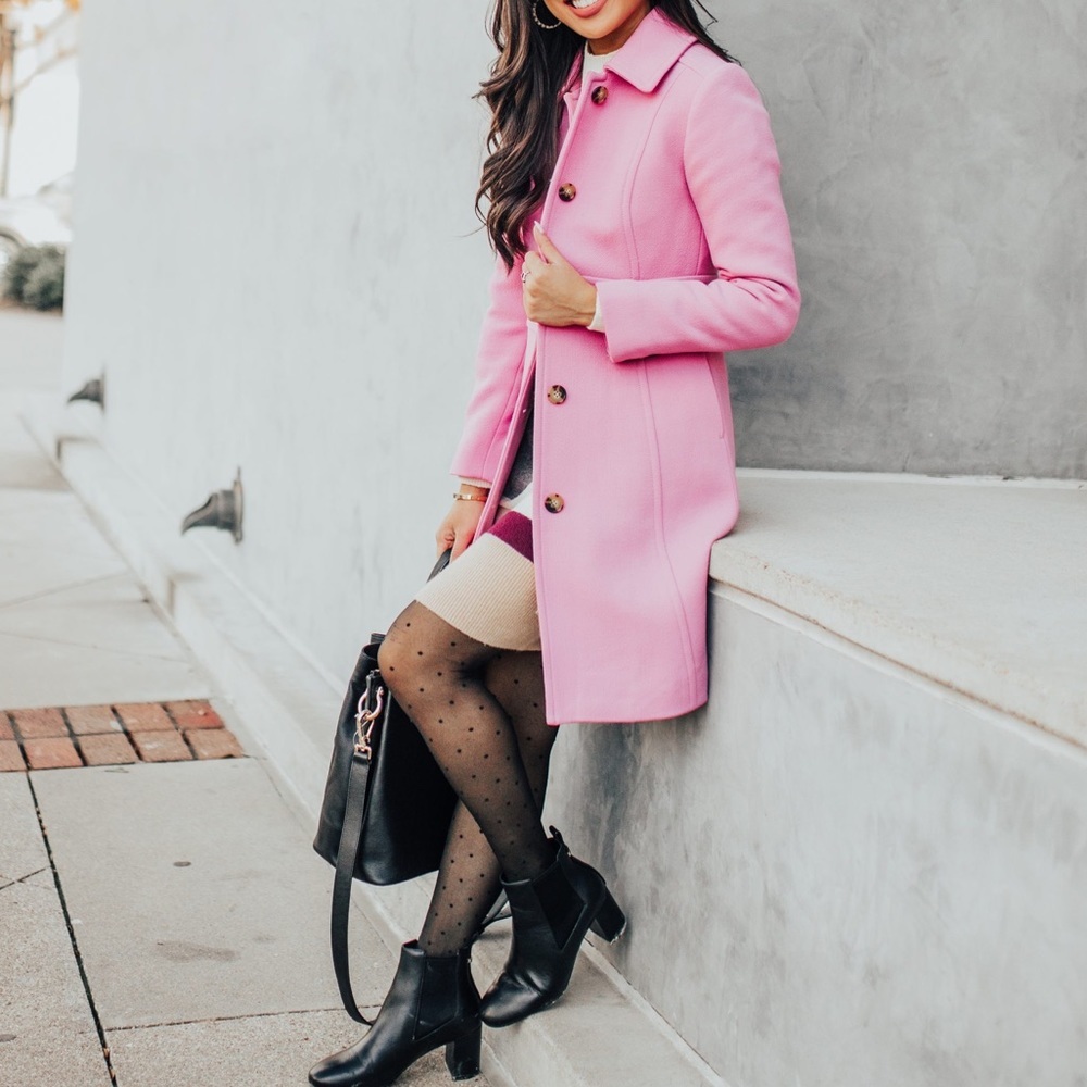 Last One NWT PINK J. CREW Wool-blend lady coat - Picture 4 of 17